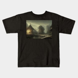 landscape pictures for wall grassy Kids T-Shirt